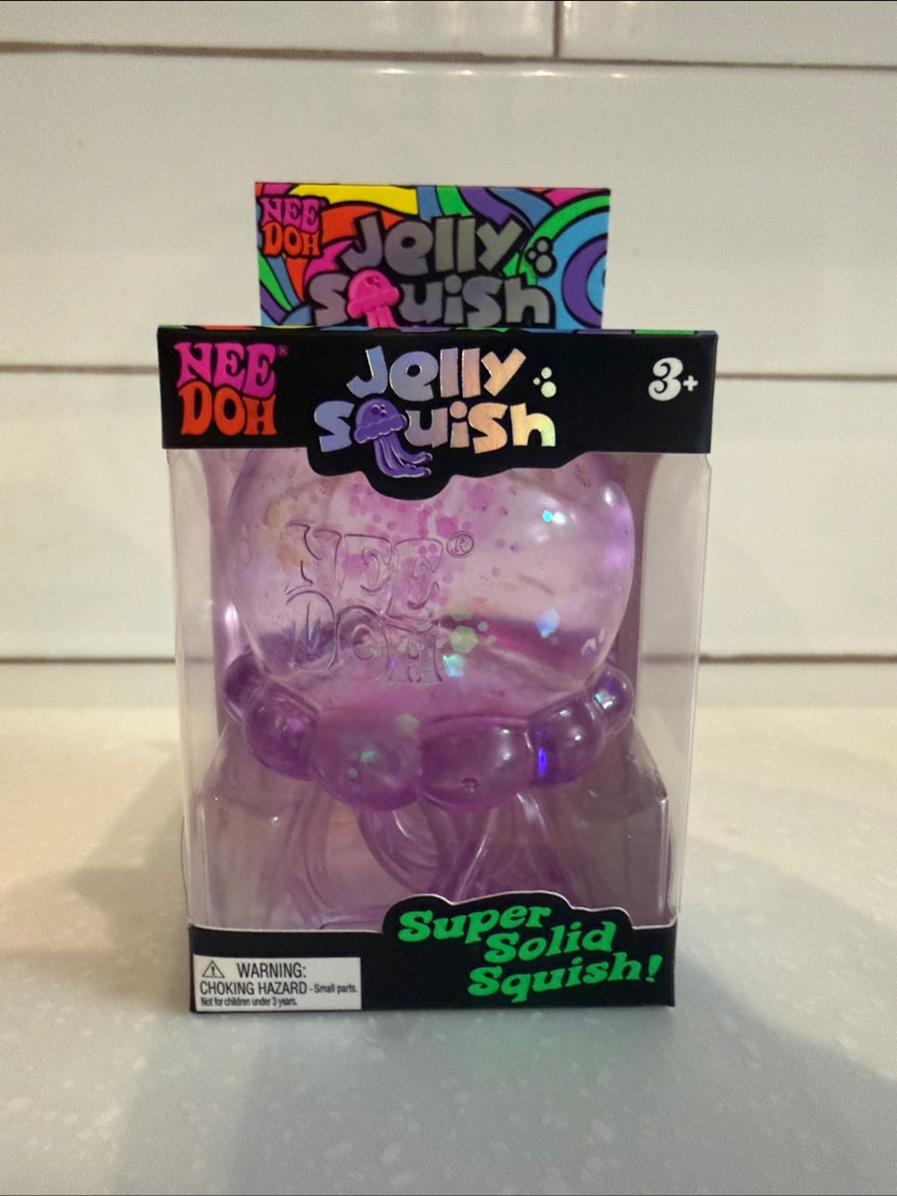 NeeDoh Jelly Squish Super Solid Squish Purple NWT